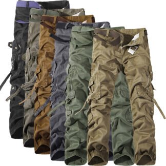 Pantalones cargo multibolsillos para hombre