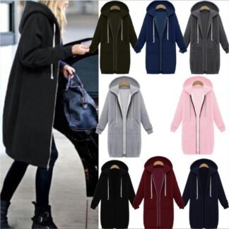Chaqueta larga de polar