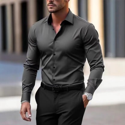 Camisa de color sólido - Image 10
