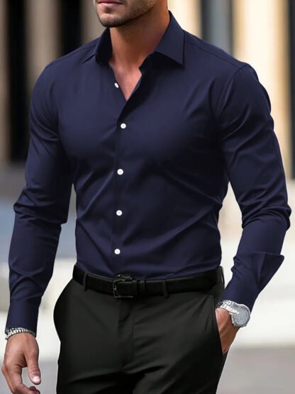 Camisa de color sólido - Image 2