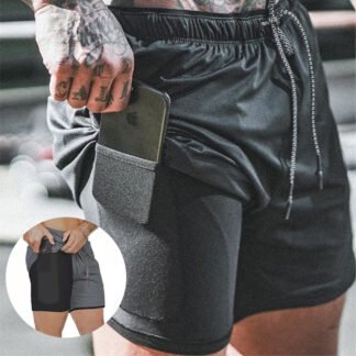 Pantalones cortos de compresión con bolsillo